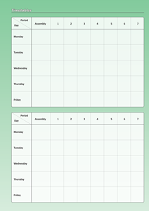 Teacher Planner A4 Green